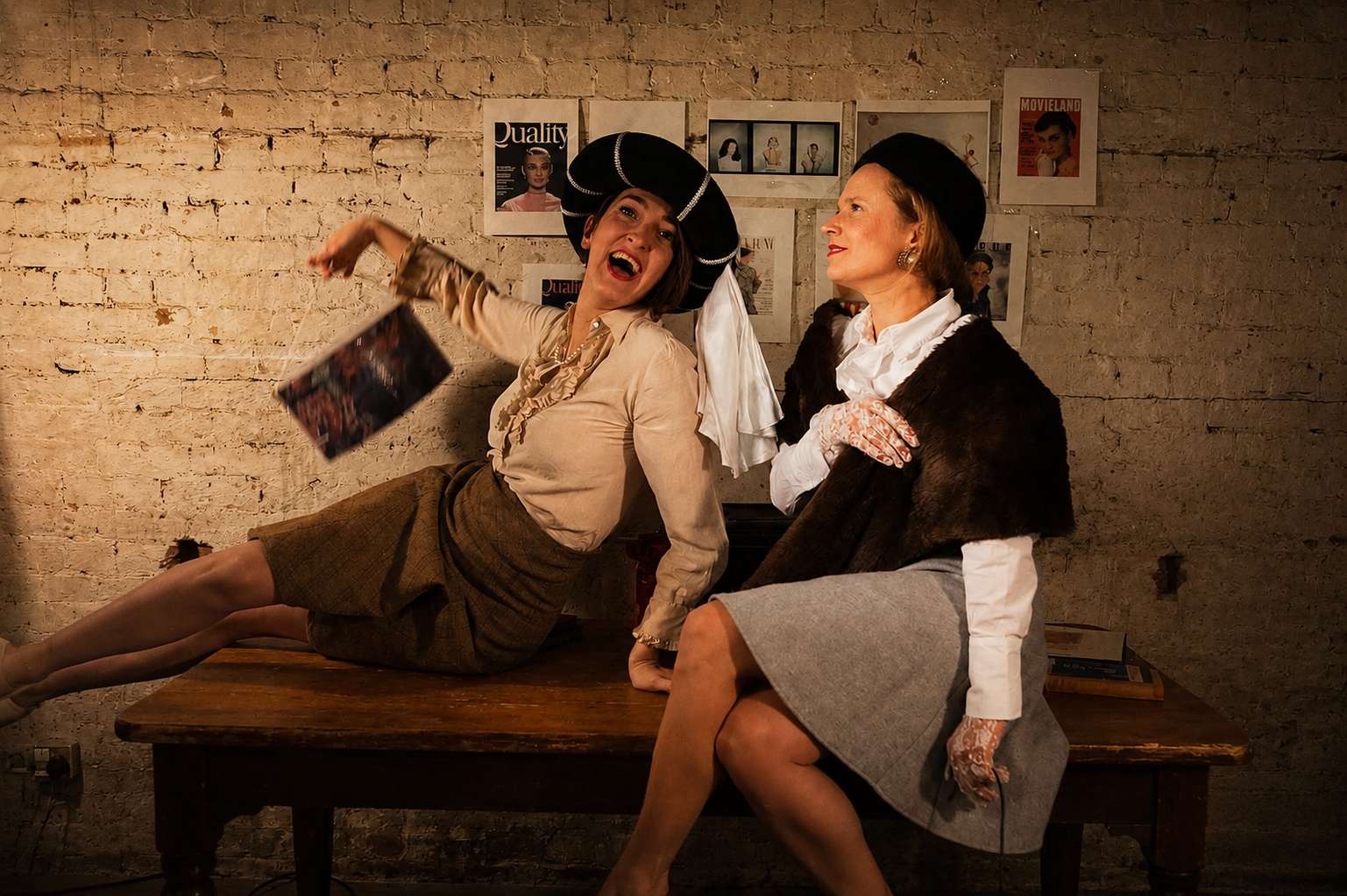 Two guests in character at a Lost Eccentrics gathering.